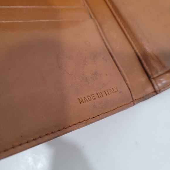 PRADA Smooth Geniue Leather Logo Plate Wallet Medium Envelope Medium Fair Vintag - Picture 5 of 16